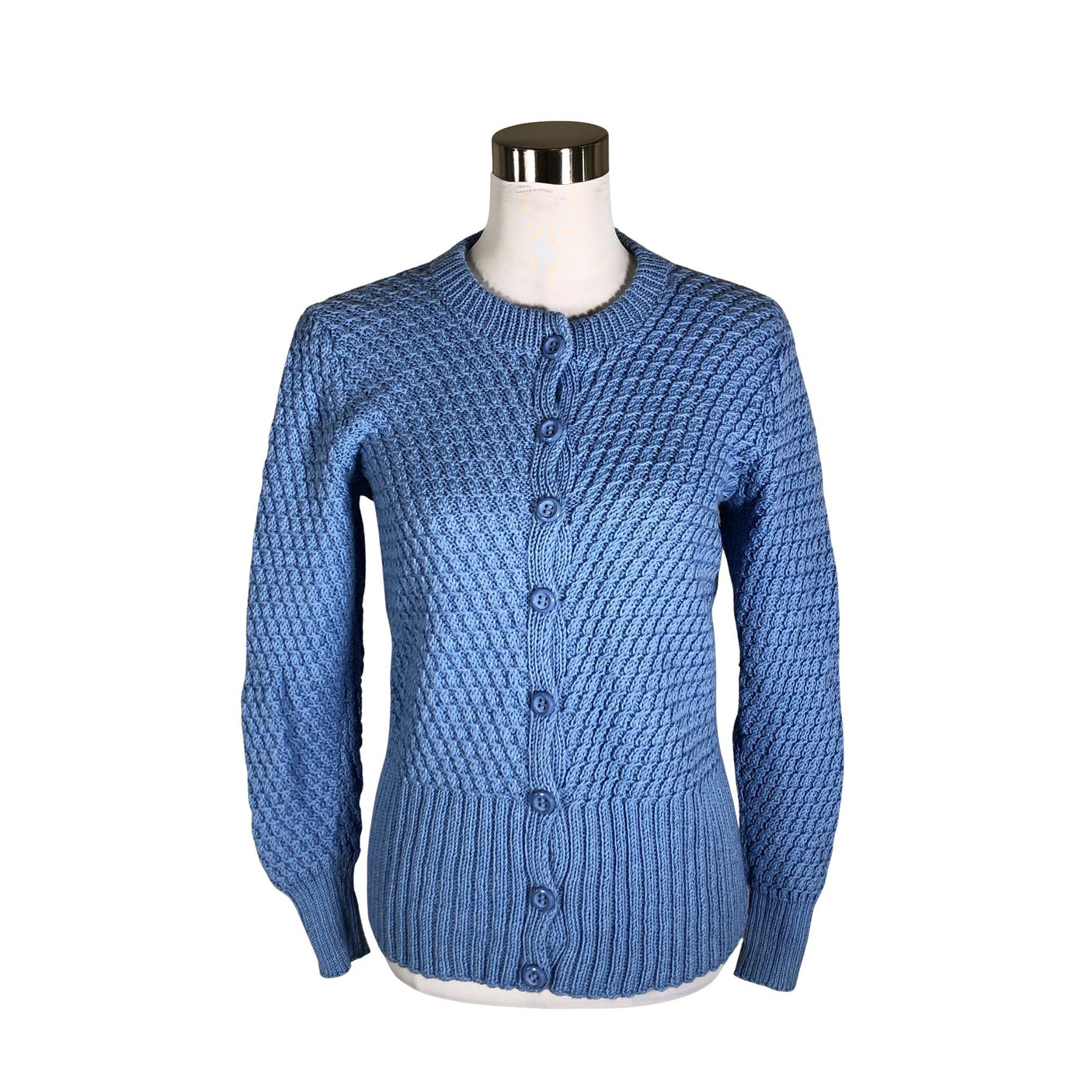 Naisten Handmade - Neuletakki, koko 36 - Vaaleansininen (1)
