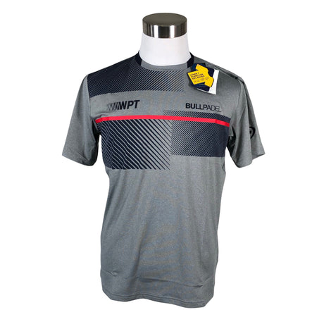 Miesten Bullpadel - Urheilupaita, lyhyet hihat, koko M - Harmaa ()