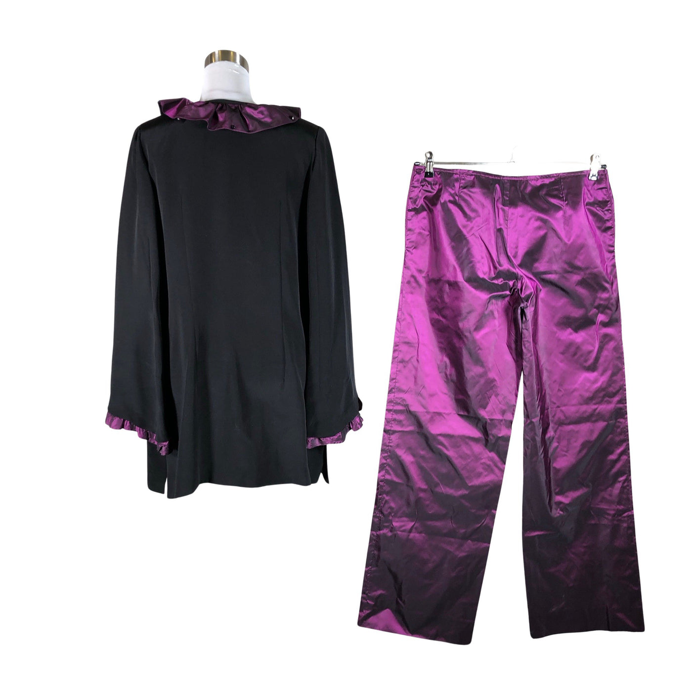 Naisten Yves Saint Laurent - Juhlahousut, koko 38 - Violetti (2)