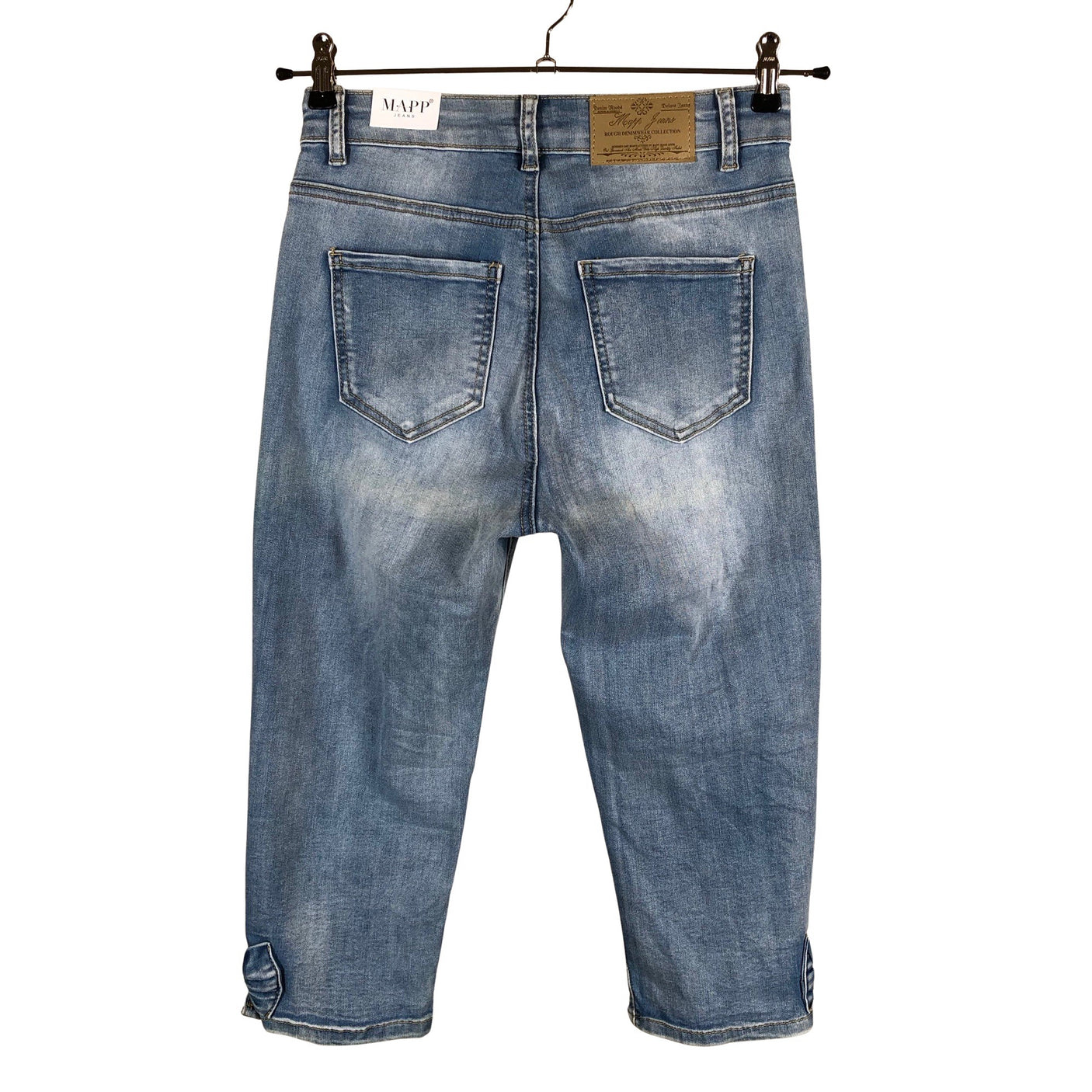 Naisten M.A.P.P Jeans - Farkkucaprit, koko 36 - Vaaleansininen (2)