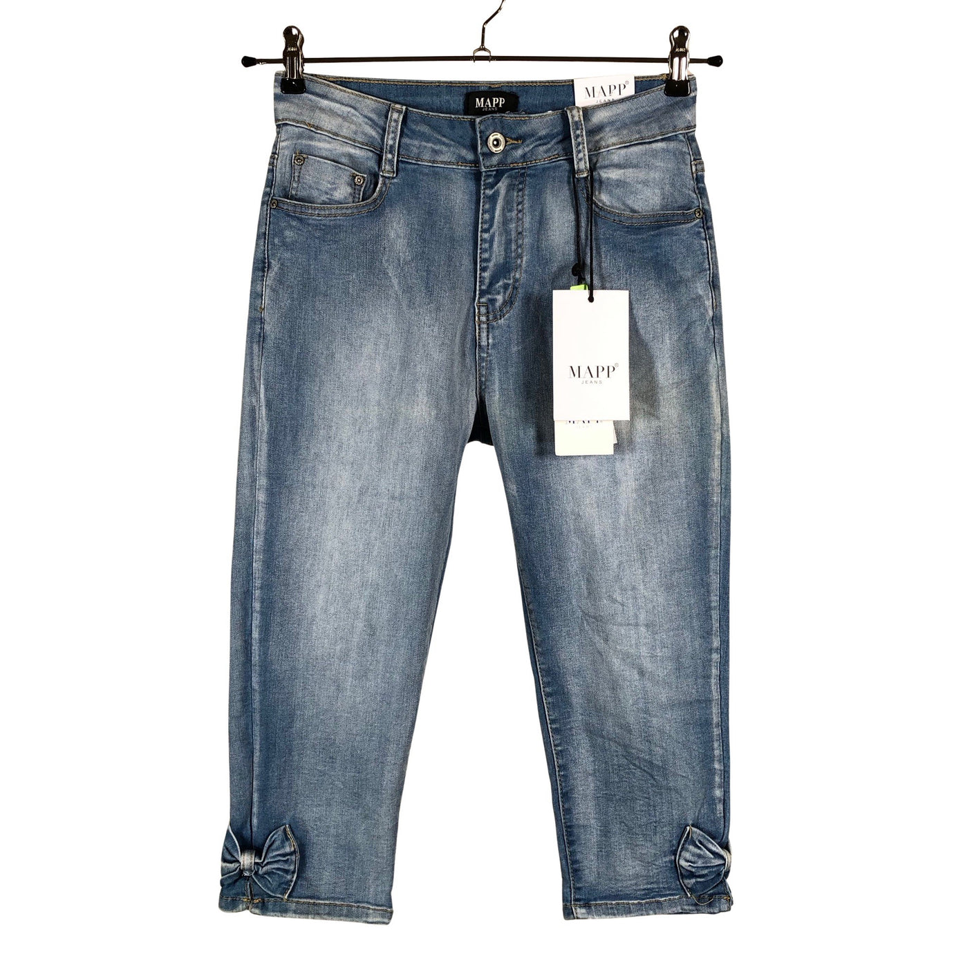 Naisten M.A.P.P Jeans - Farkkucaprit, koko 36 - Vaaleansininen (1)