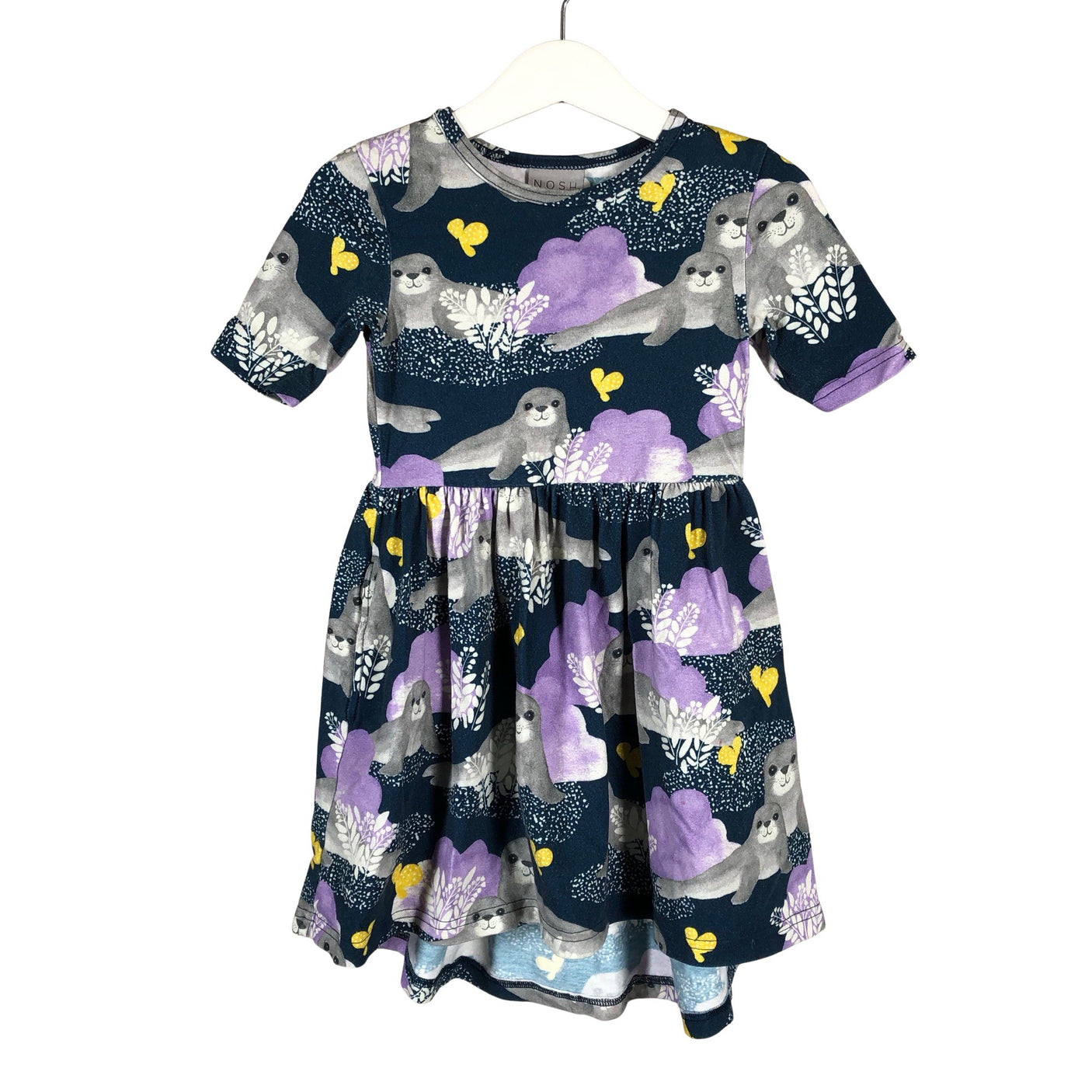 Tyttöjen NOSH - Trikoomekko, koko 98 - 104 - Sininen (1)