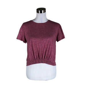 Naisten Lululemon - Urheilupaita, lyhyet hihat, koko 38 - Vaaleanpunainen (1)