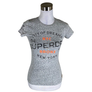 Naisten Superdry - T-paita, koko 34 - Harmaa (1)