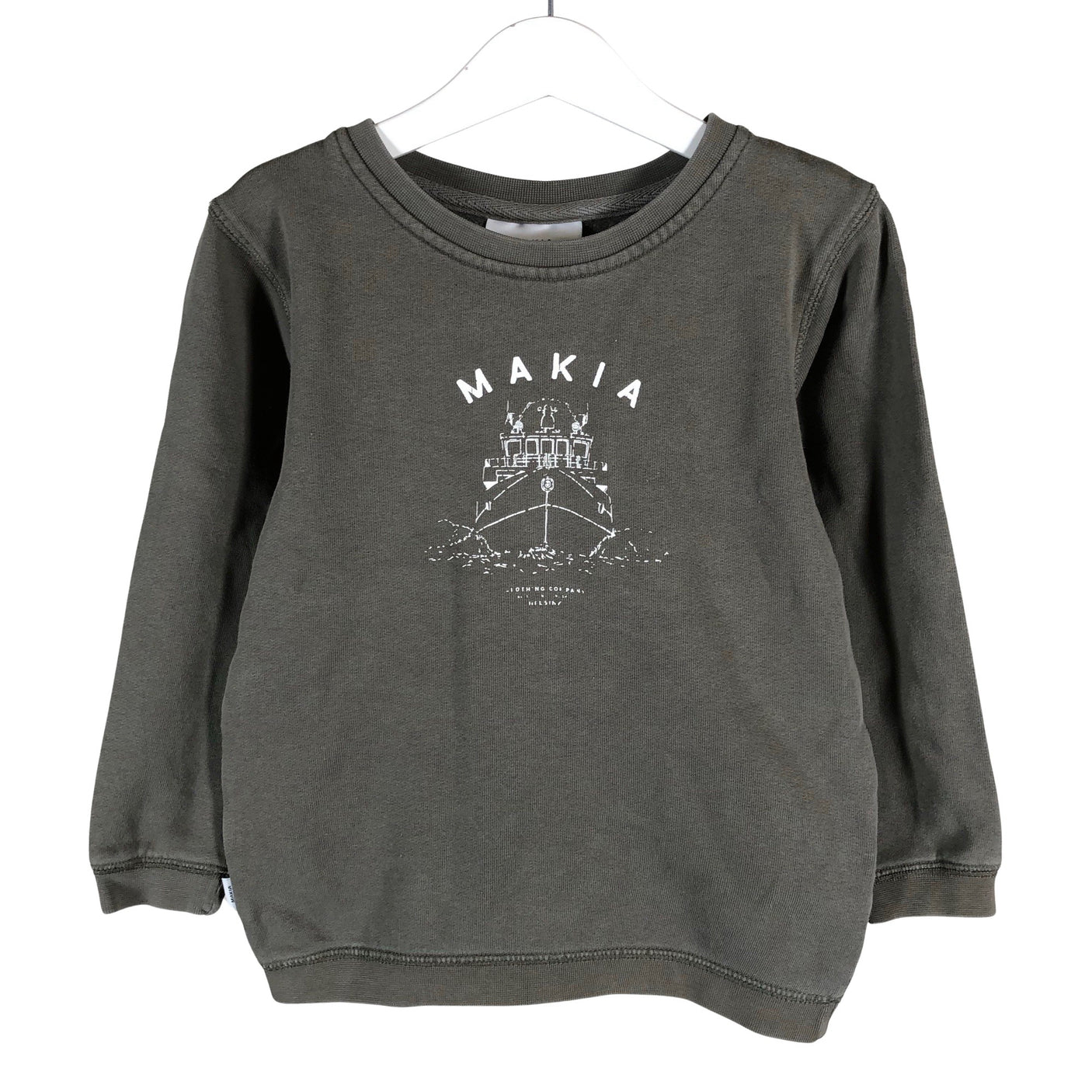 Unisex Makia - Collegepaita, koko 110 - 116 - Vihreä (1)