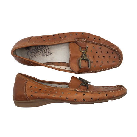 Naisten Rieker - Loaferit, koko 38 - Ruskea ()