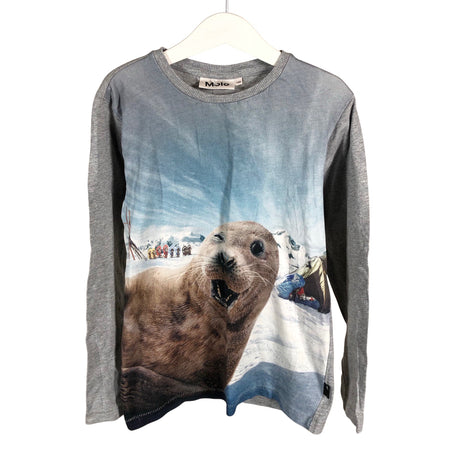 Unisex Molo Kids - Trikoopaita, koko 122 - 128 - Harmaa ()