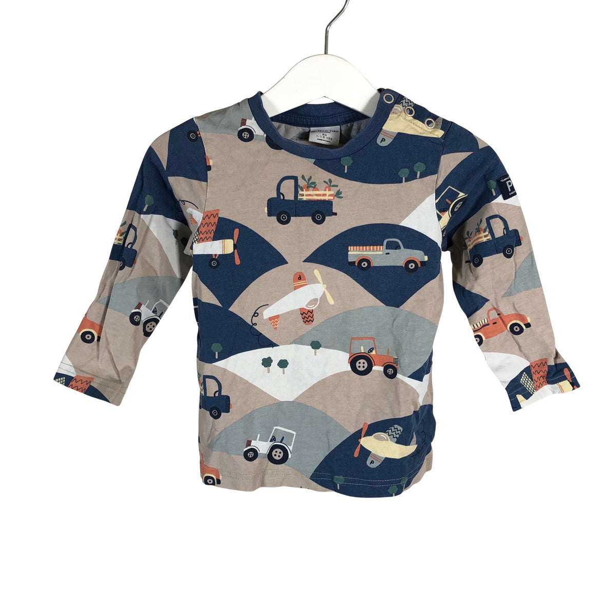 Unisex Polarn O. Pyret - Trikoopaita, koko 80 - 86 - Sininen (1)