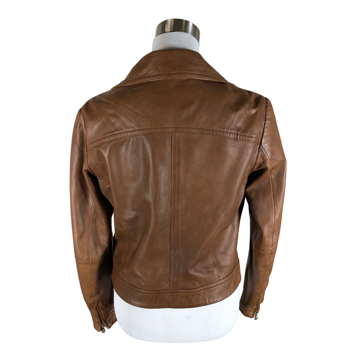 Naisten Massimo Dutti - Nahkatakki, koko 40 - Ruskea (2)