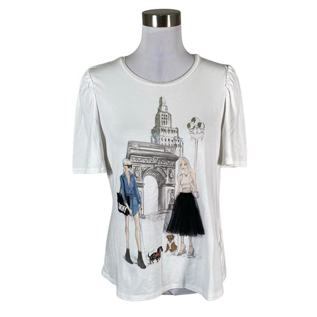 Naisten DKNY - T-paita, koko 40 - Luonnonvalkoinen ()