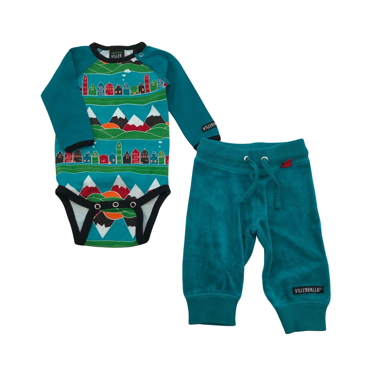 Unisex Villervalla - Body, koko 50 - 56 - Turkoosi (1)