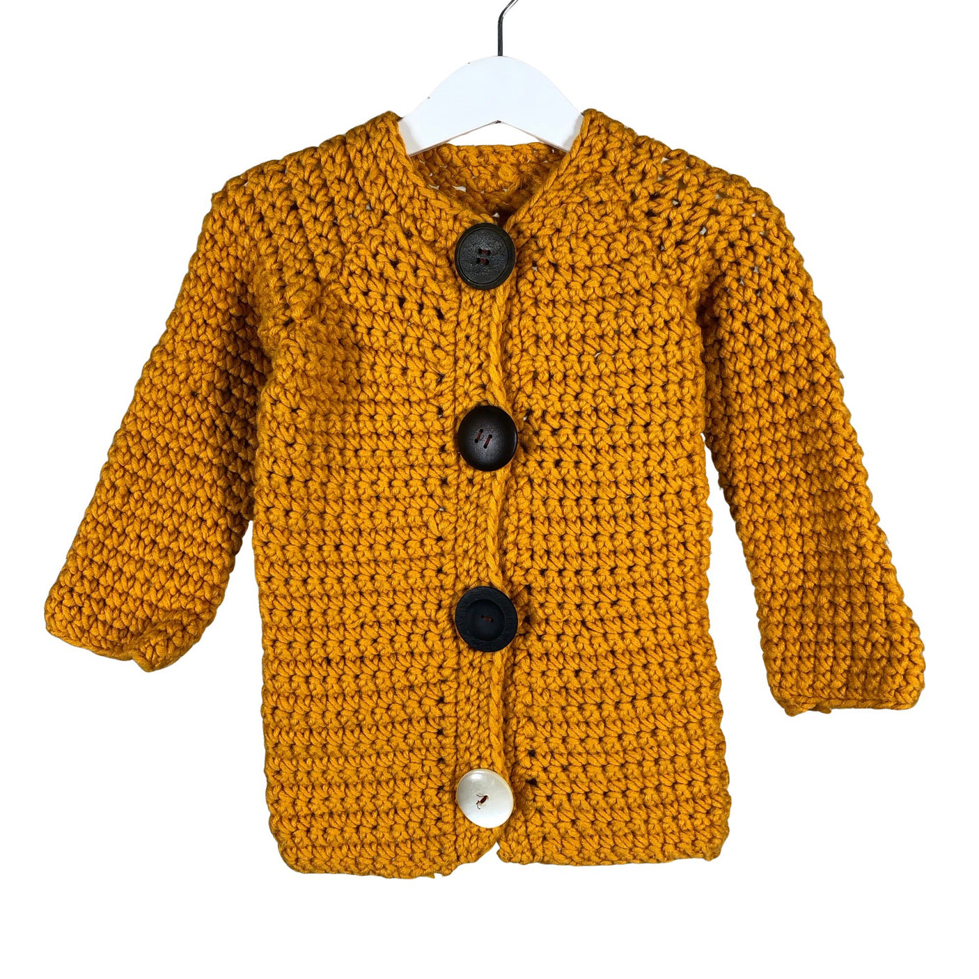 Unisex Handmade - Neuletakki, koko 92 - 98 - Oranssi (1)