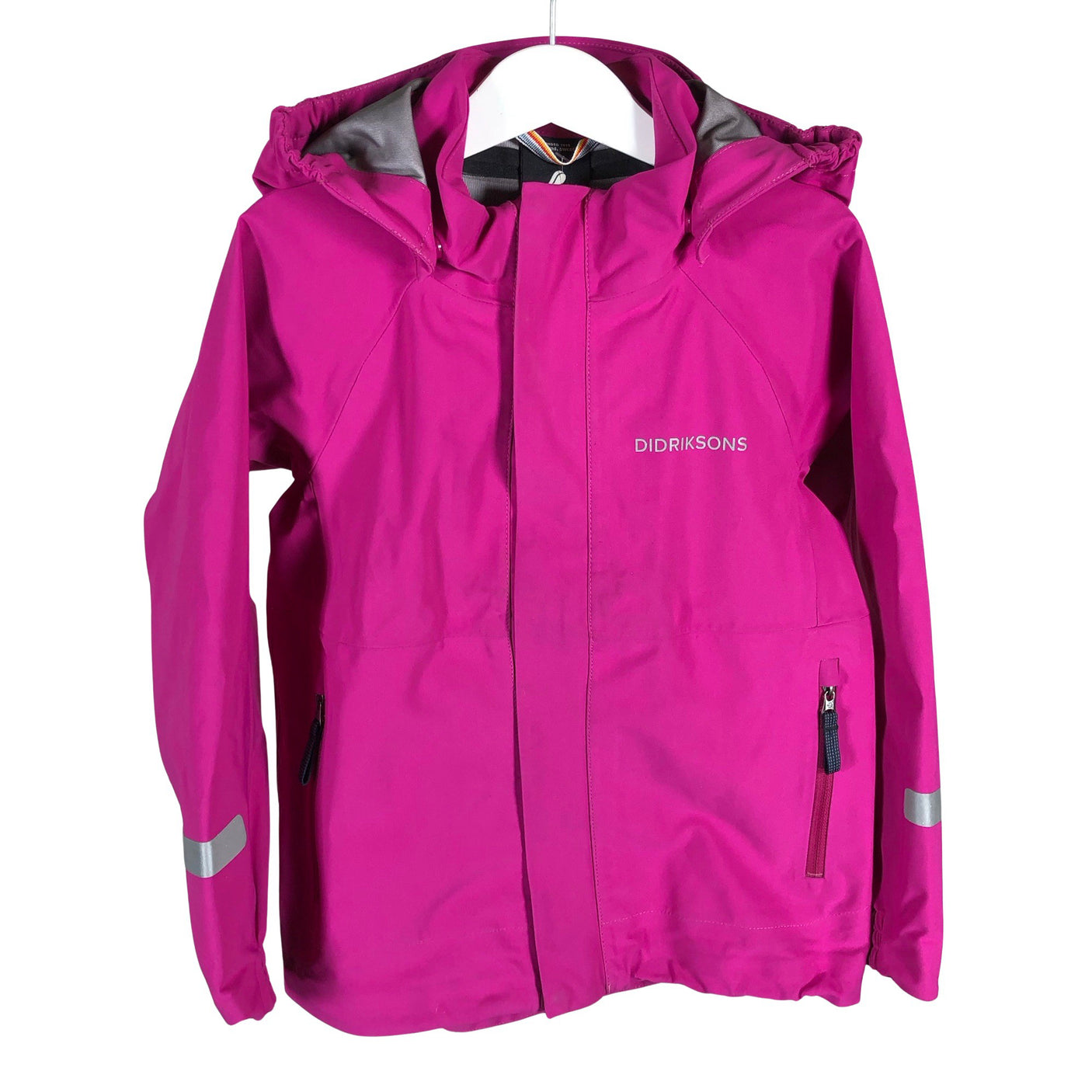Tyttöjen Didriksons - Välikausitakki, koko 116 - 122 - Pinkki (1)