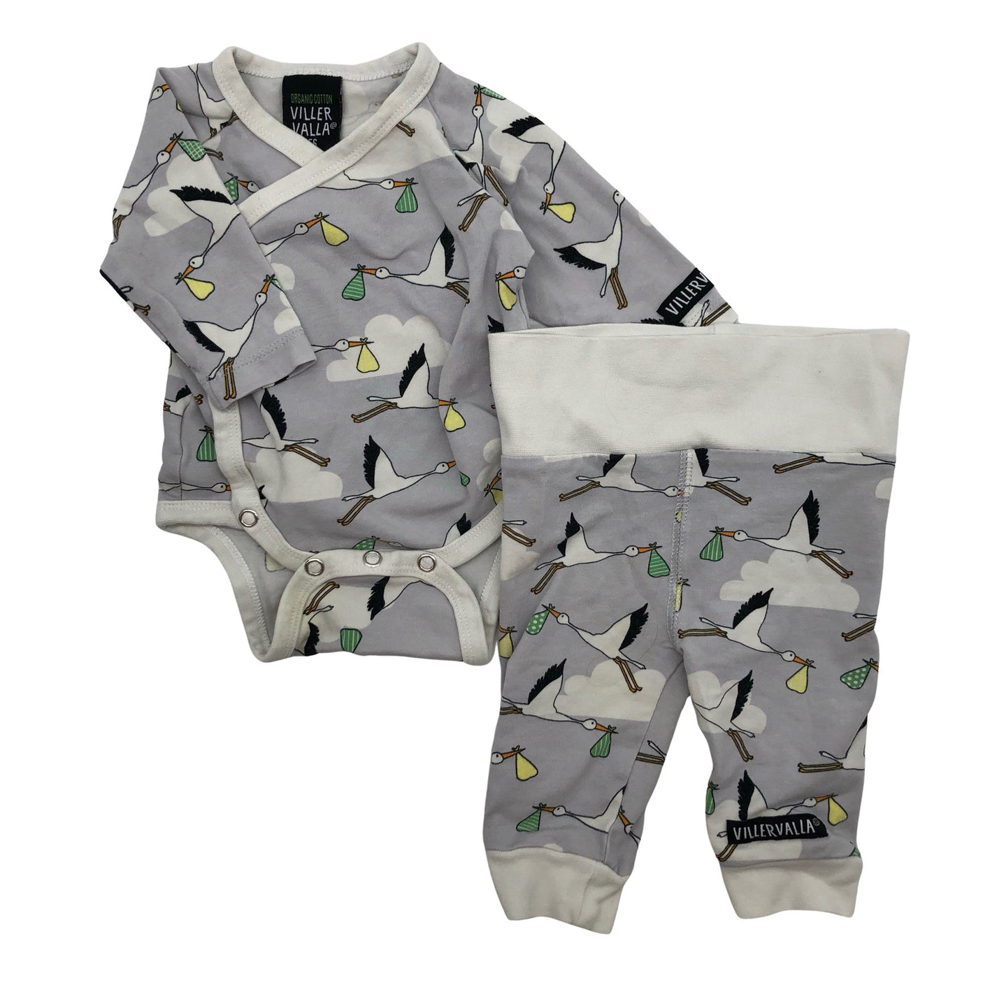 Unisex Villervalla - Body, koko 50 - 56 - Harmaa (1)