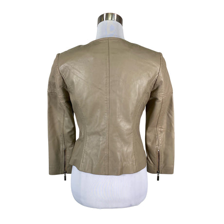 Naisten Andiata - Nahkatakki, koko 38 - Beige (2)