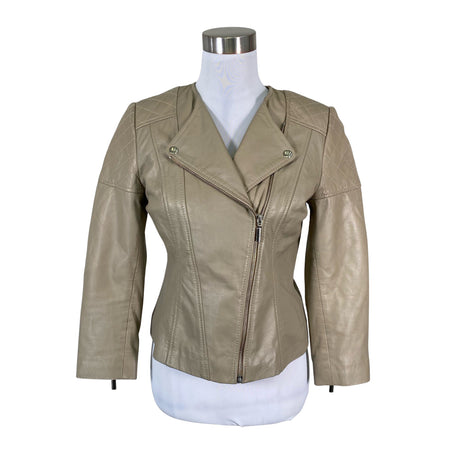 Naisten Andiata - Nahkatakki, koko 38 - Beige ()