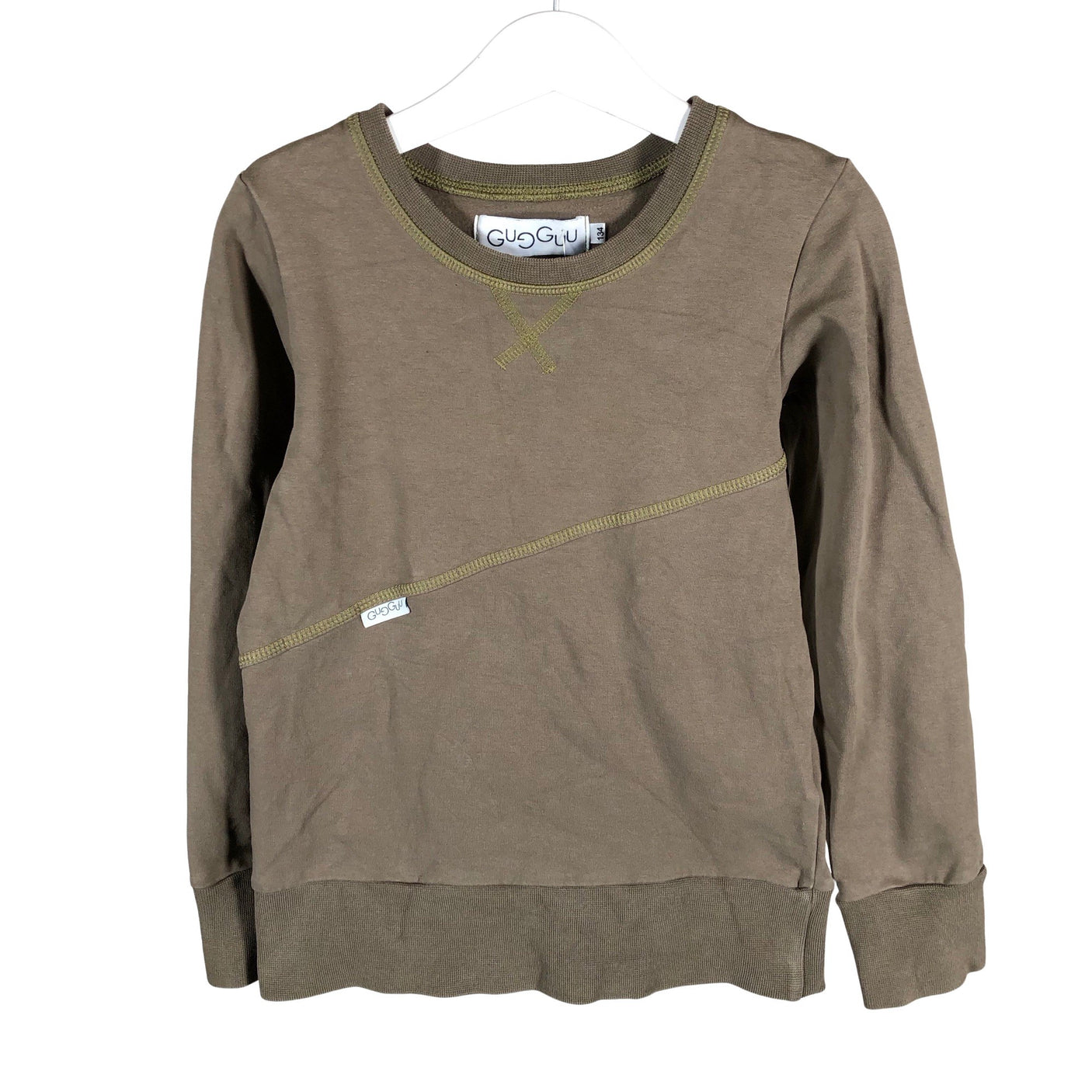 Unisex Gugguu - Collegepaita, koko 128 - 134 - Vihreä (1)
