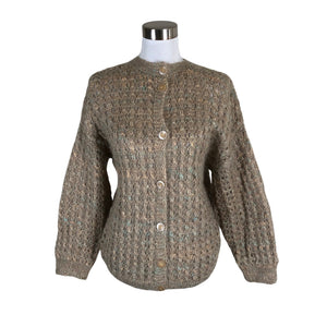 Naisten Handmade - Neuletakki, koko 40 - Beige (1)