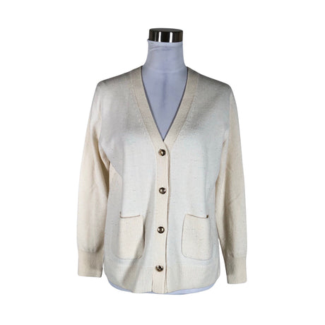 Naisten Massimo Dutti - Neuletakki, koko 34 - Luonnonvalkoinen ()