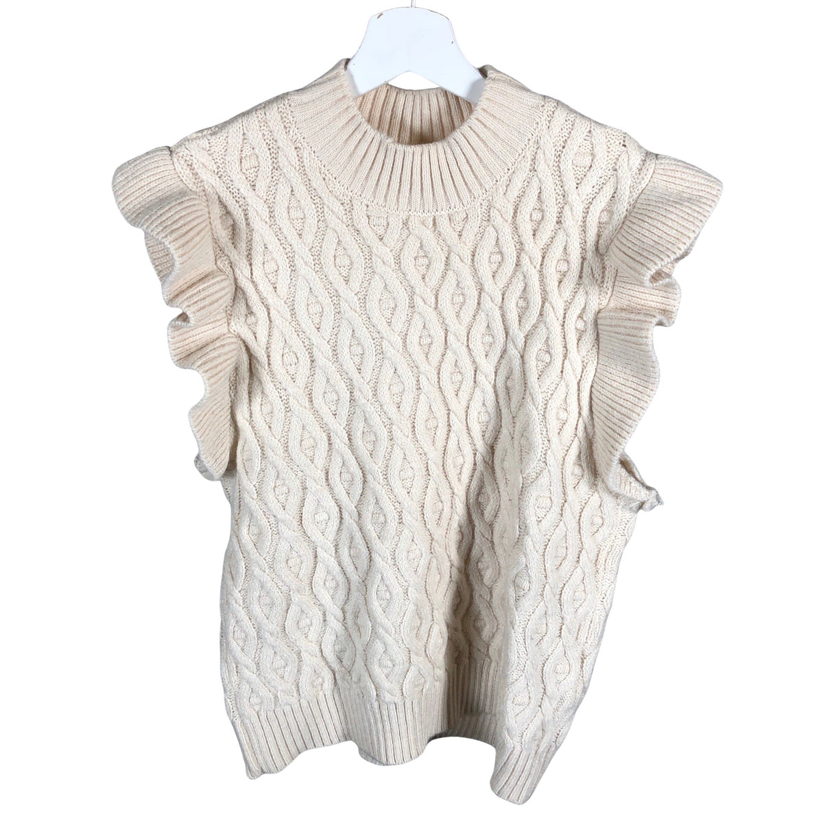 Tyttöjen Name It - Neuleliivi, koko 158 - 164 - Beige (1)