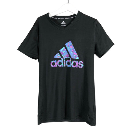 Tyttöjen Adidas - Urheilupaita, lyhyet hihat, koko 140 - 146 - Musta ()