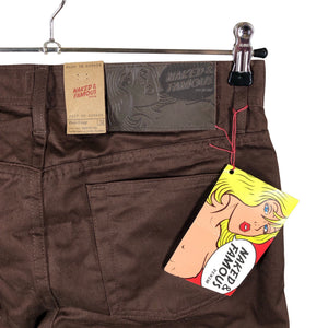 Miesten Naked & Famous - Farkut, koko W32 - Ruskea (3)