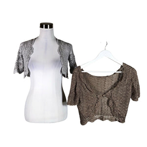 Naisten Trendy Line - Neulebolero, koko 36 - Harmaa (1)