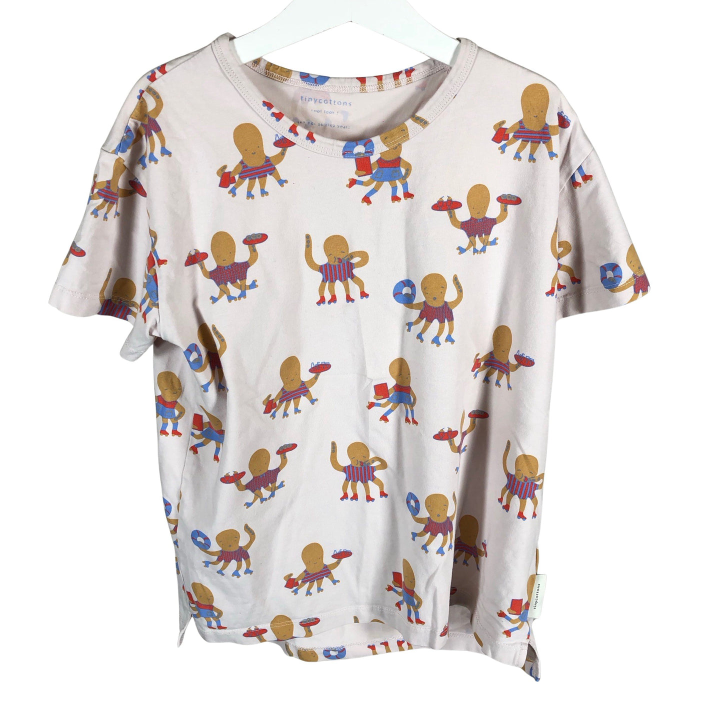 Unisex Tinycottons - T-paita, koko 134 - 140 - Vaaleanpunainen (1)