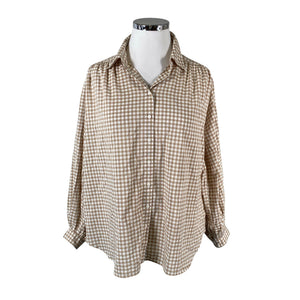 Naisten Uniqlo - Kangastunika, koko 42 - Beige (1)