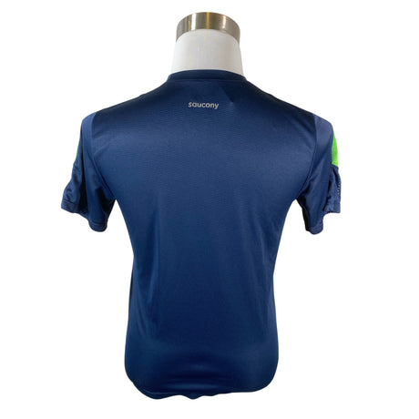 Miesten Saucony - Urheilupaita, lyhyet hihat, koko S - Sininen (2)