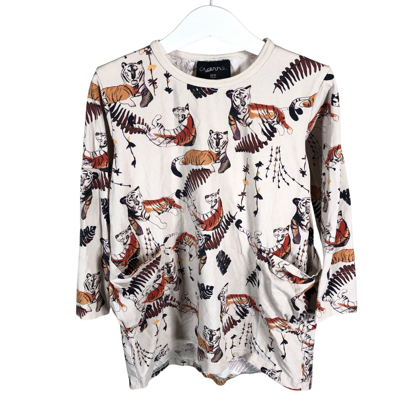 Tyttöjen Aarrelabel - Trikoopaita, koko 110 - 116 - Beige (1)
