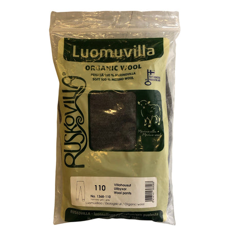 Unisex Ruskovilla - Villahousut, koko 104 - 110 - Harmaa (2)