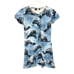 Tyttöjen Molo Kids - Trikoomekko, koko 146 - 152 - Vaaleansininen (1)