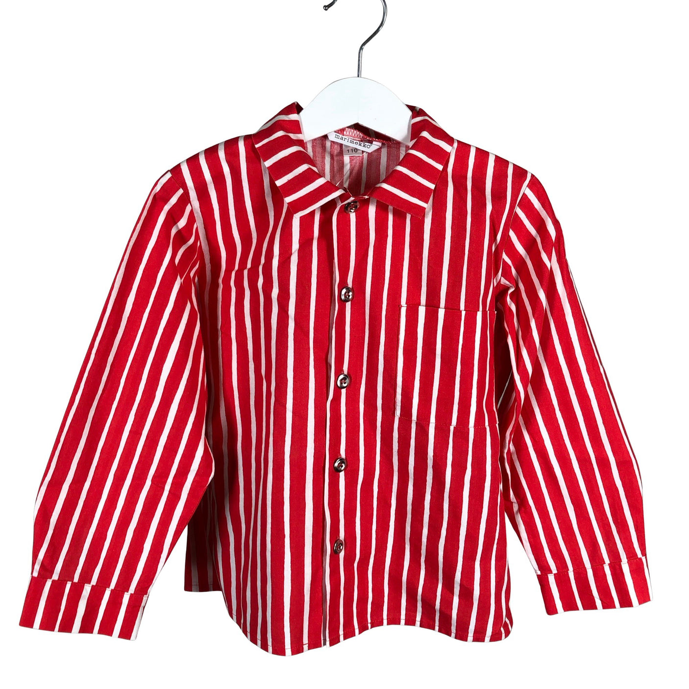 Unisex Marimekko - Kauluspaita, koko 104 - 110 - Punainen (1)