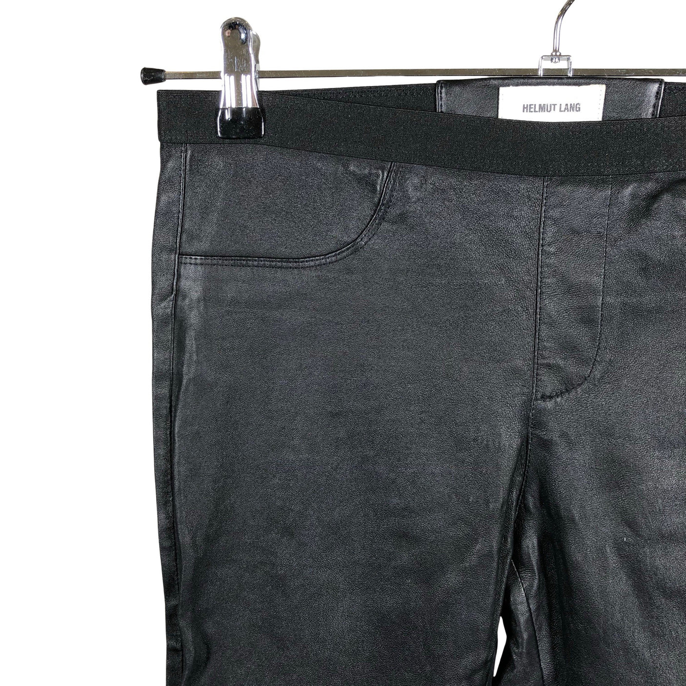 Naisten Helmut Lang - Nahkahousut, koko 34 - Musta (3)
