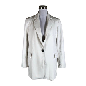 Naisten Massimo Dutti - Collegejakku, koko 38 - Luonnonvalkoinen (1)