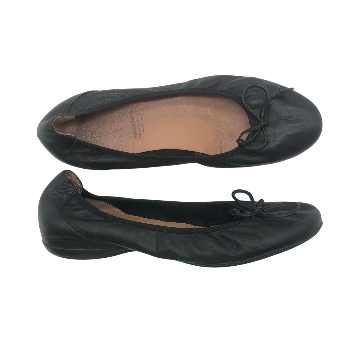 Naisten Wonders - Ballerinat, koko 39 - Musta (1)