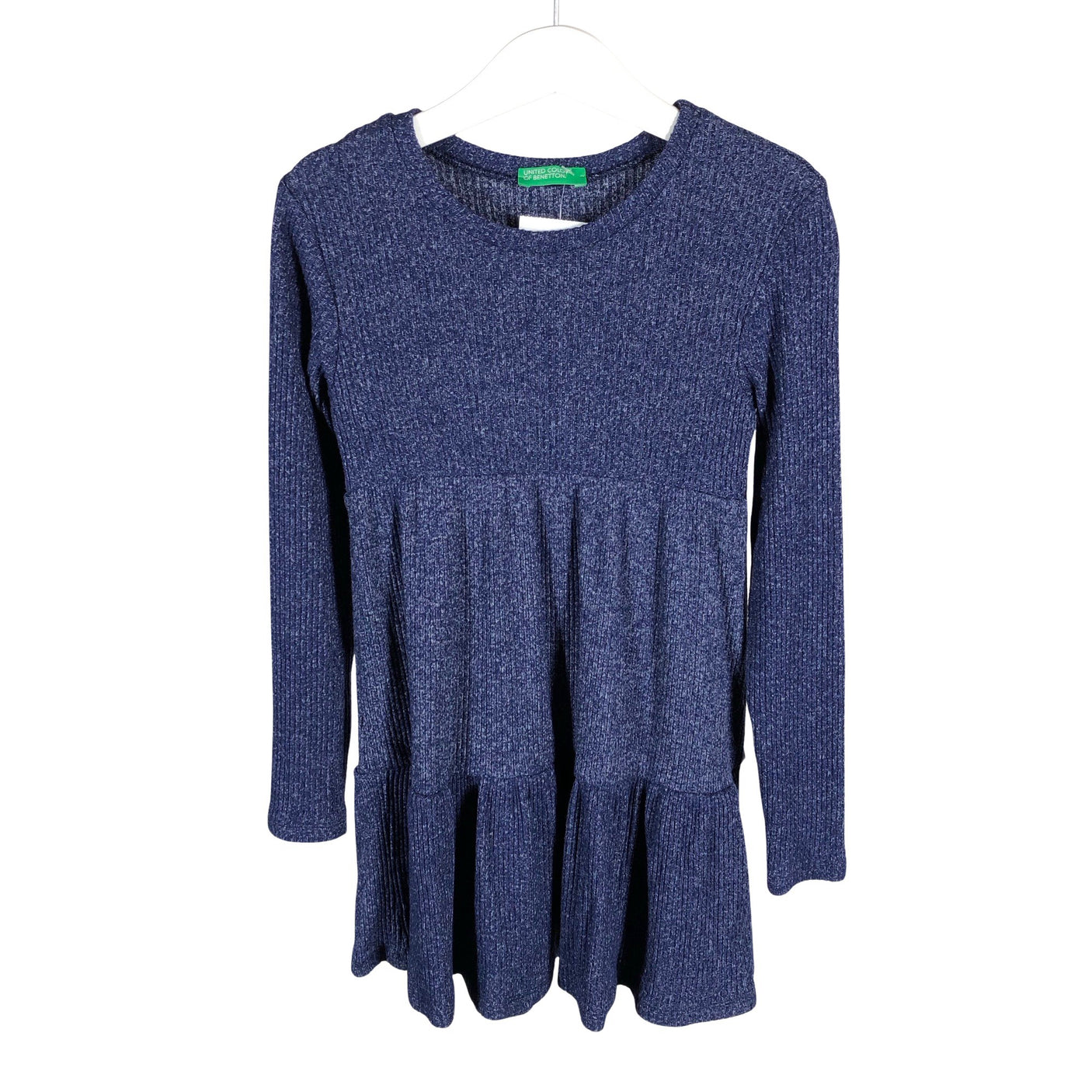 Tyttöjen Benetton - Neulemekko, koko 128 - 134 - Sininen (1)