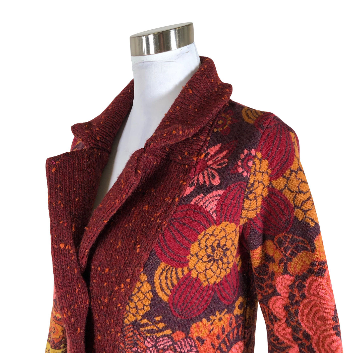 Naisten Kooi Knitwear - Neuletakki, koko 36 - Viininpunainen (3)