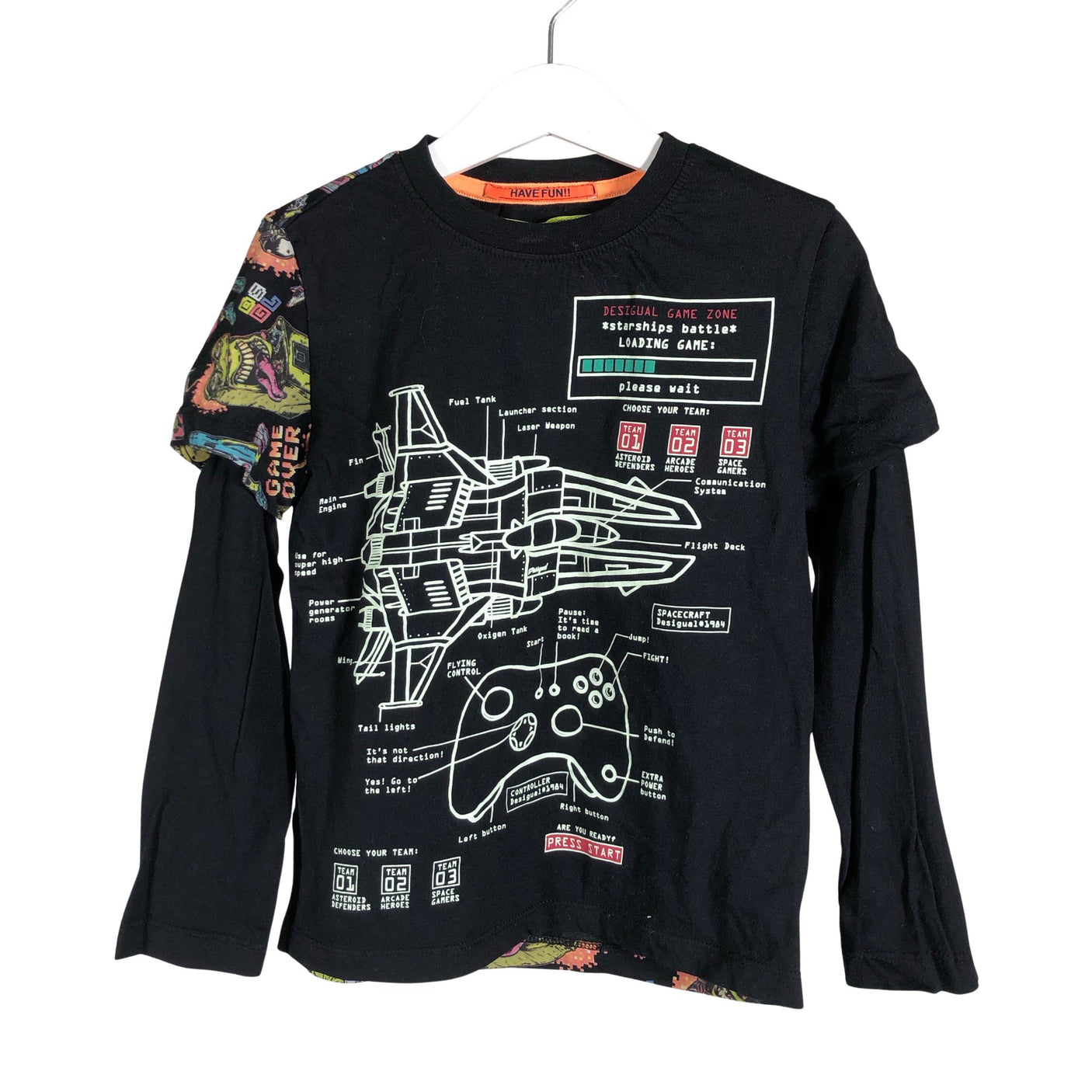 Unisex Desigual - Trikoopaita, koko 110 - 116 - Musta (1)