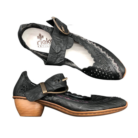 Naisten Rieker - Korkokengät, koko 42 - Musta ()