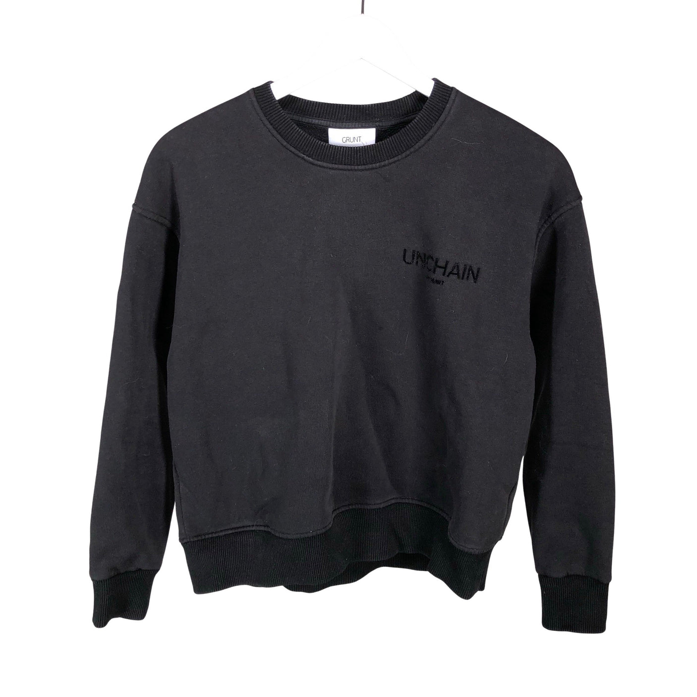 Tyttöjen Grunt - Collegepaita, koko 146 - 152 - Musta (1)