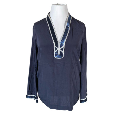 Naisten Tory Burch - Sifonkitunika, koko 42 - Sininen ()