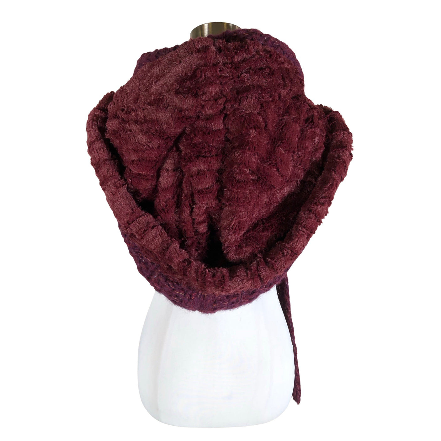 Naisten Handmade - Kaulaliina, koko Maxi - Viininpunainen (2)