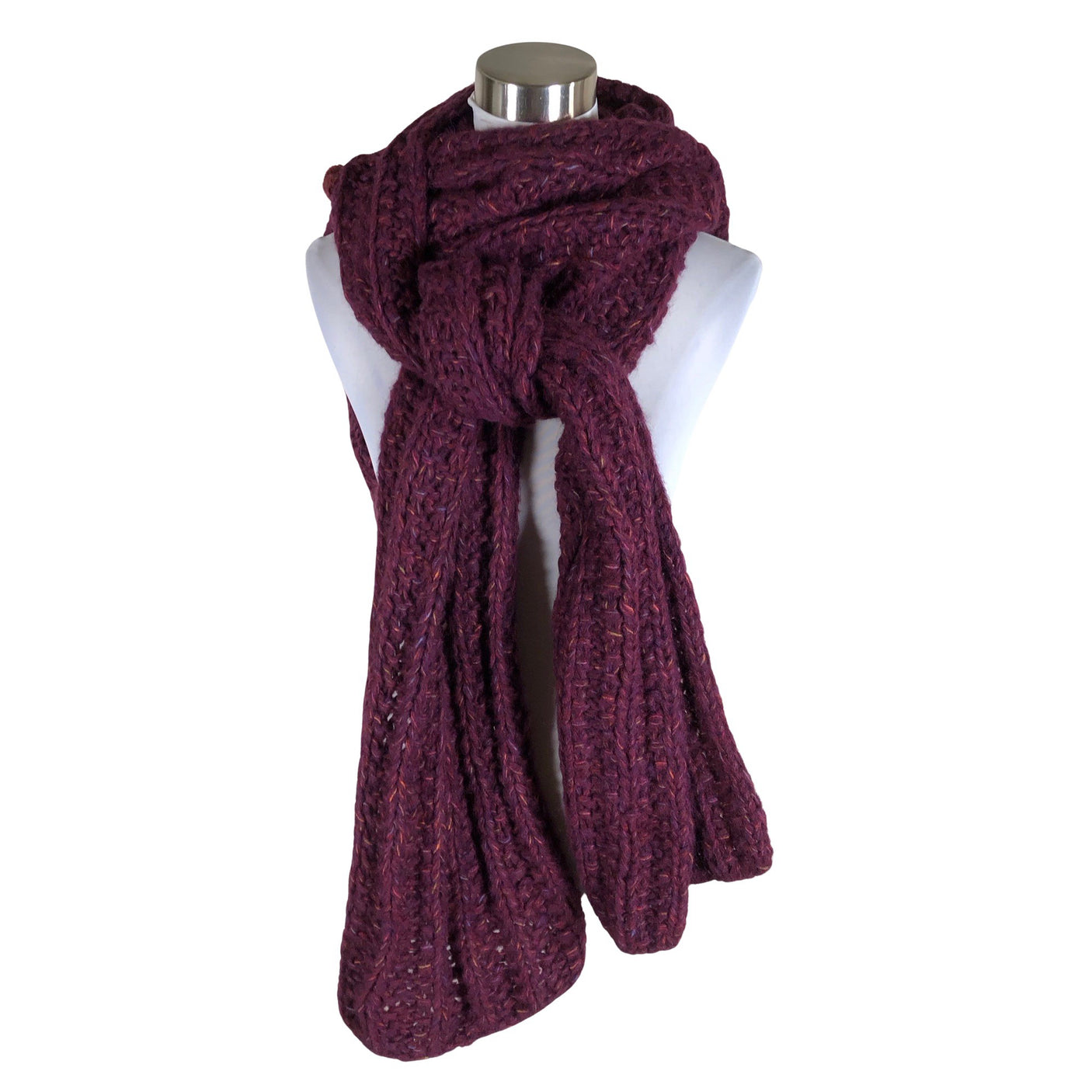 Naisten Handmade - Kaulaliina, koko Maxi - Viininpunainen (1)