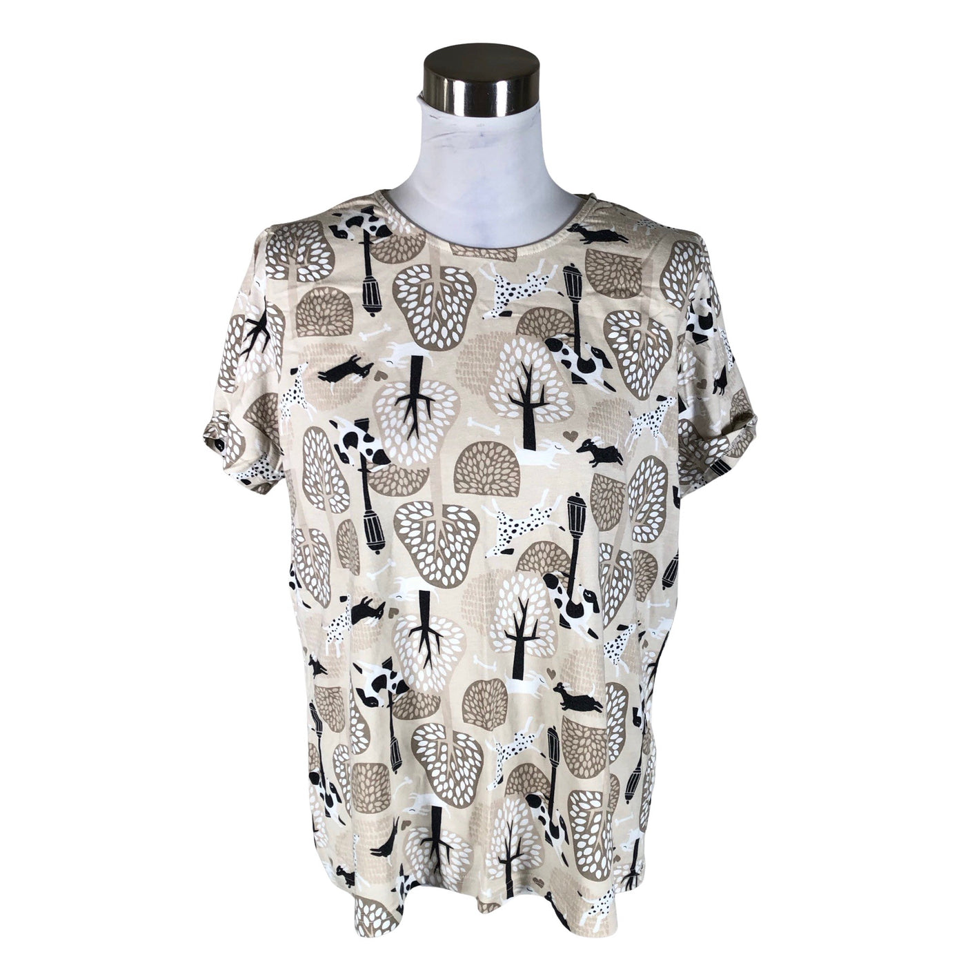 Naisten Nanso - T-paita, koko 40 - Beige (1)