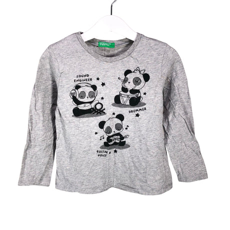 Unisex Benetton - Trikoopaita, koko 104 - 110 - Harmaa ()