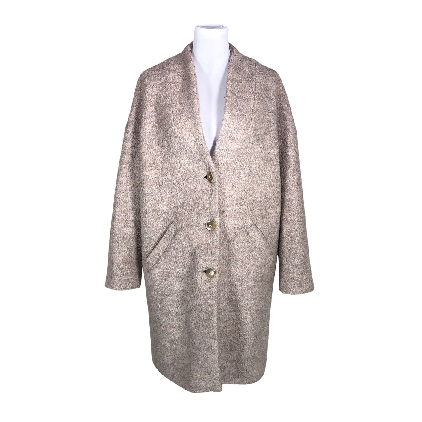 Naisten Esprit - Villakangastakki, koko 42 - Beige (1)