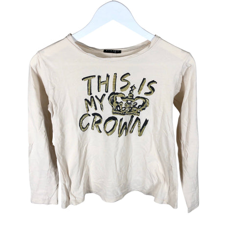 Tyttöjen Sisley - Trikoopaita, koko 146 - 152 - Beige ()