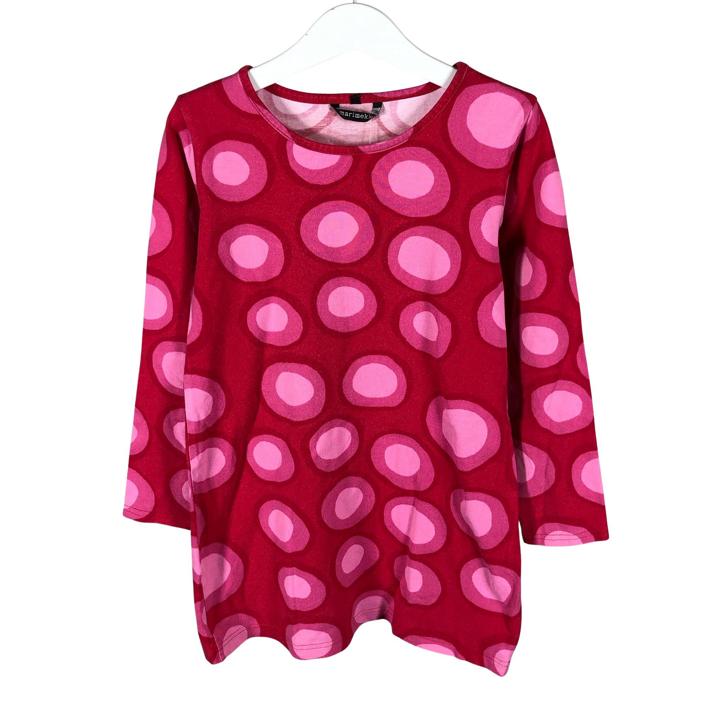 Tyttöjen Marimekko - Trikootunika, koko 128 - 134 - Pinkki (1)